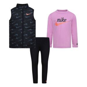Nike Girls First Impressions Top And Leggings Set / Black